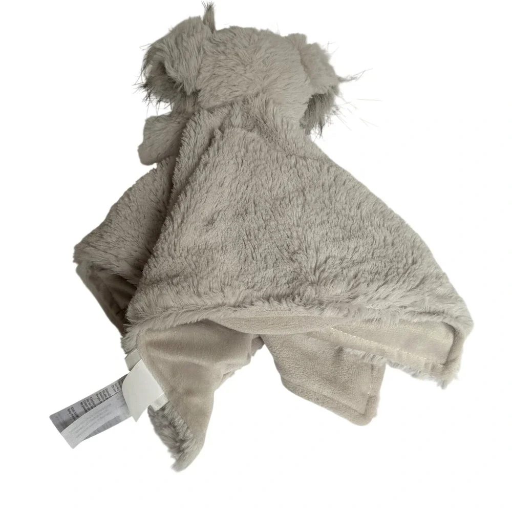 Elegant Baby Grey Koala Plush Security Blanket Faux Fur Lovey Nursery Toy